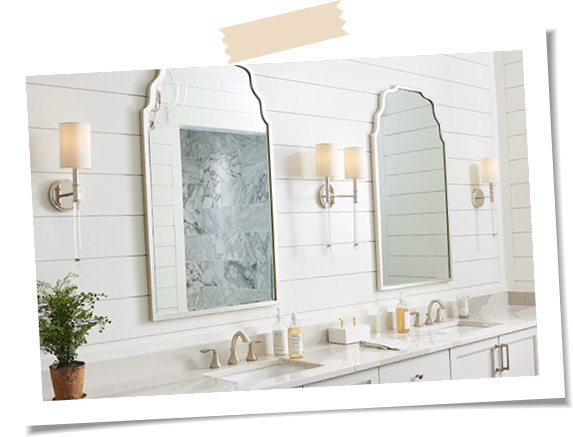 Uncluttered Master Bathroom - A Walk Through a Designer Home - LightsOnline Blog