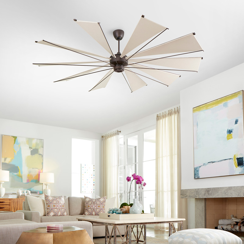 Quorum Mykonos 92" Indoor/Outdoor Ceiling Fan in Oiled Bronze - Don't Forget These Essential Fixtures While Remodeling - LightsOnline Blog