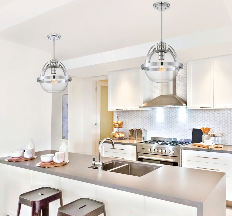 Savoy House Pendleton pendants - midcentury modern kitchen lighting - LightsOnline Blog