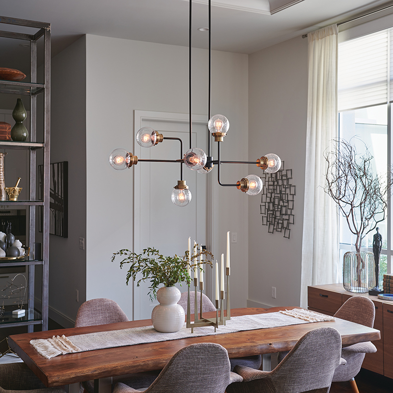 Hinkley Poppy chandelier - midcentury modern inspired - LightsOnline Blog