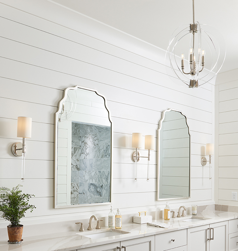 Bathroom lighting with ambient light  - 2020 bath trends - LightsOnline Blog