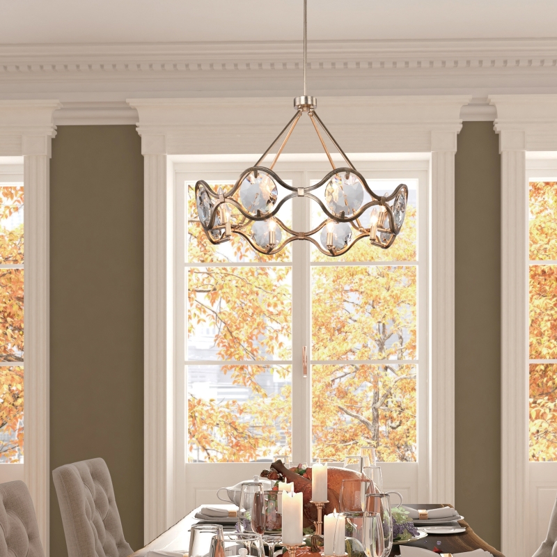 How to refresh your home for the holidays - hang a chandelier - LightsOnline Blog